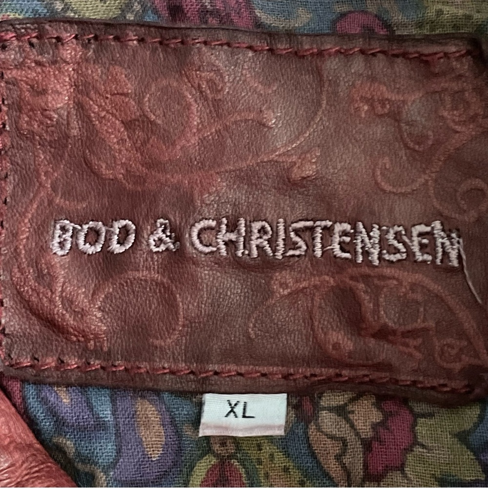 BOD & CHRISTENSEN Merlot Leather Jacket - Picture 8 of 11